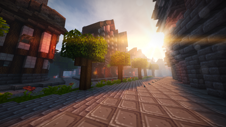 Красивый пейзаж в МАЙНКРАФТЕ