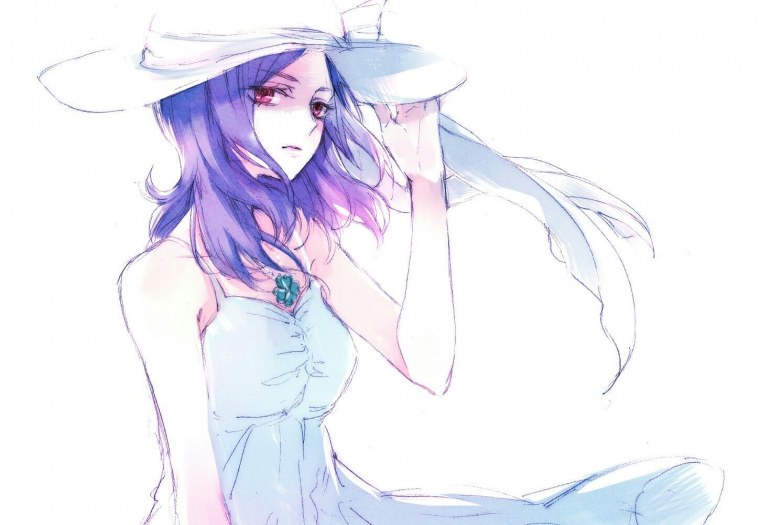 Мики Чан с фиолетовыми волосами