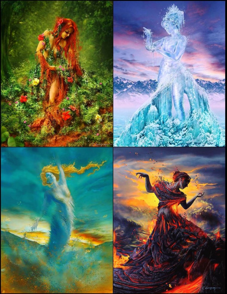 4 Стихии огонь вода воздух земля