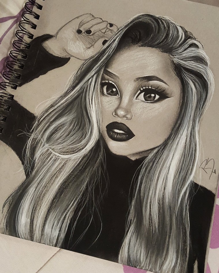 Рисунки девушек в стиле арт