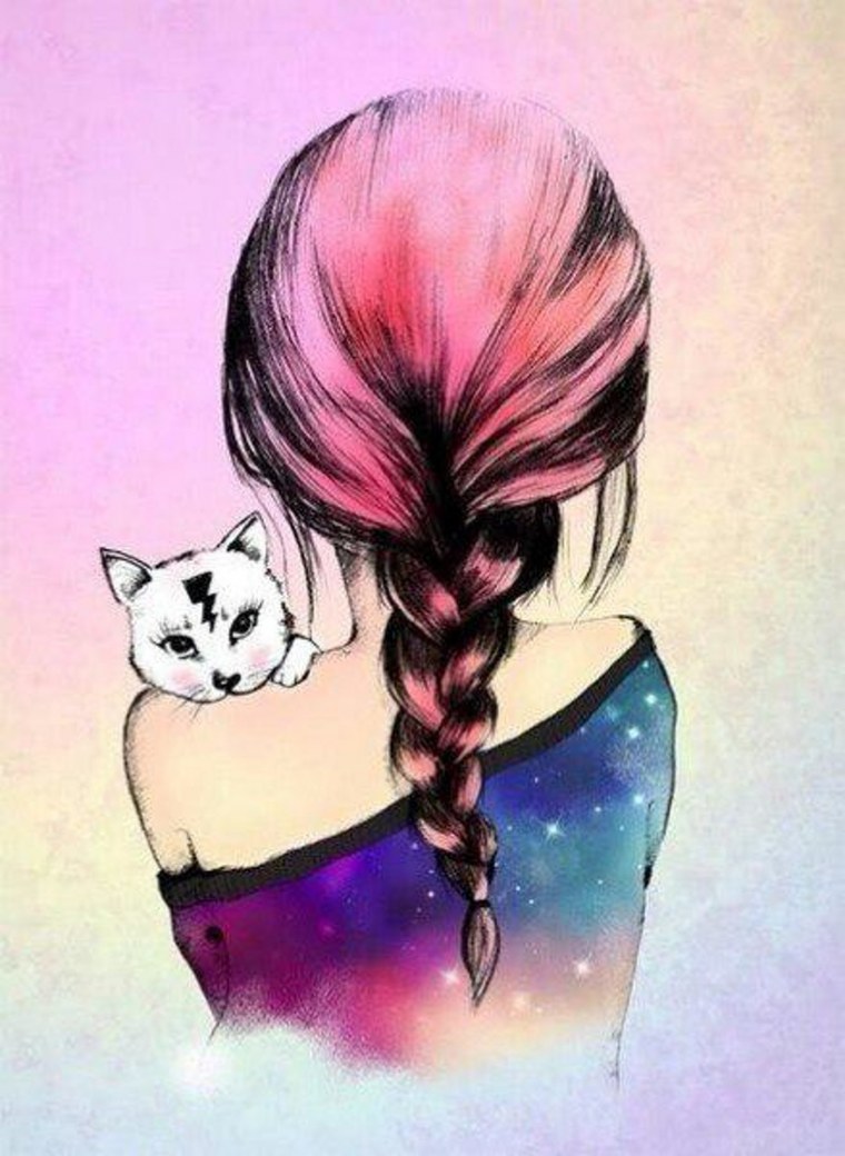 Рисунки для срисовки девушки