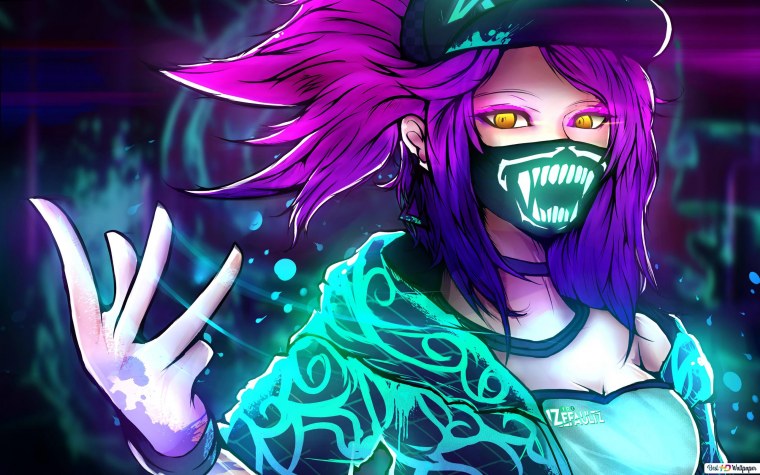 Неоновый аватар аниме