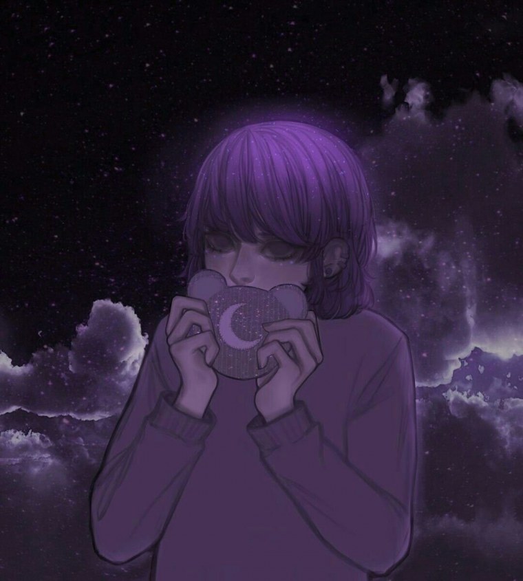 Фиолетовая Эстетика аниме