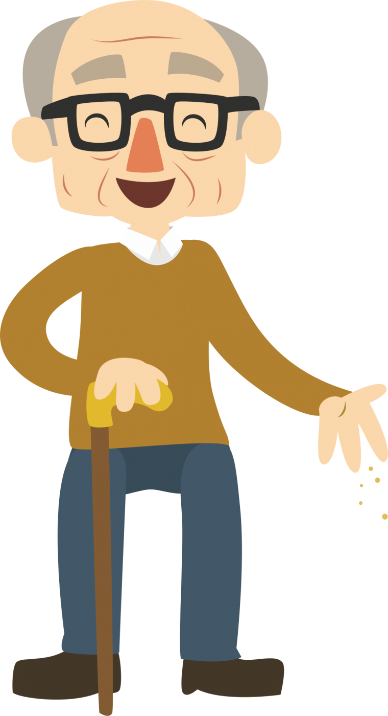 Дедушка мультяшка