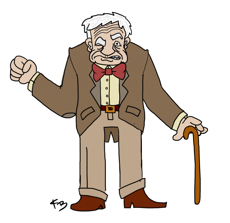 Дедушка мультяшный