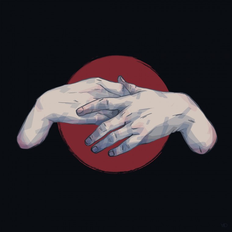 Девушка держит сердце в руках арт