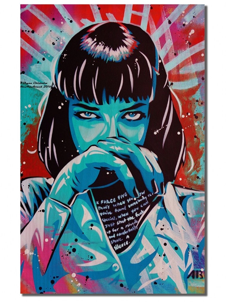 Миа Уоллес курит, арт