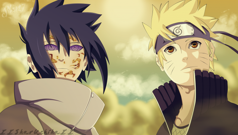 Наруто в чакре Девятихвостого мудрец 6 путей