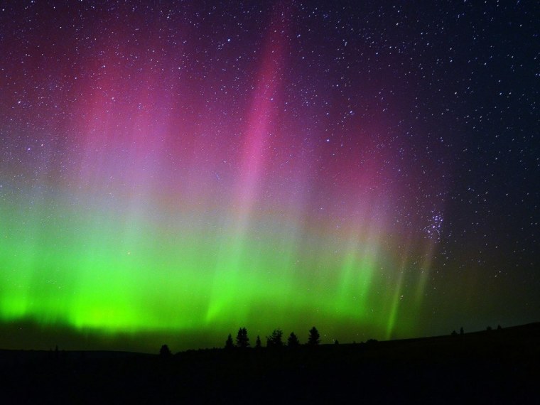 Северное сияние небо