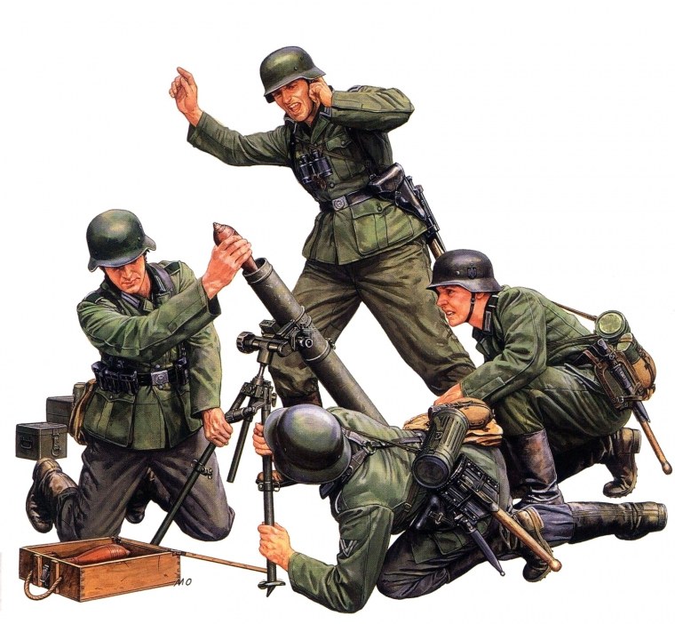 Tamiya 1/35 German Infantry mortar Team