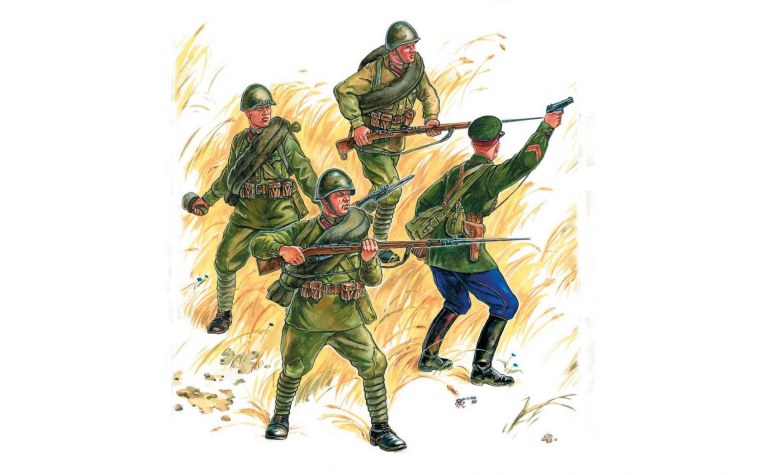 Рисунок советские пехотинцы