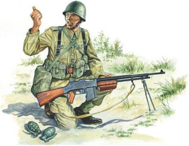 Иллюстрация пехотинцев солдат