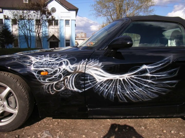 Аэрография черно белая