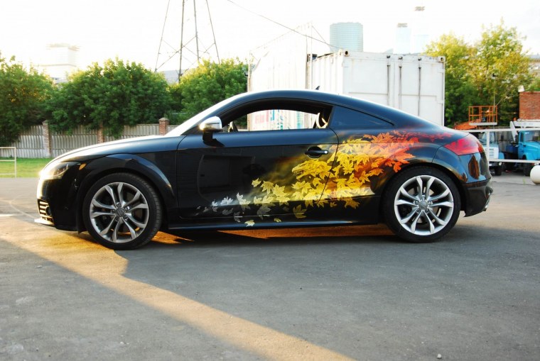 Аэрография пламя на авто