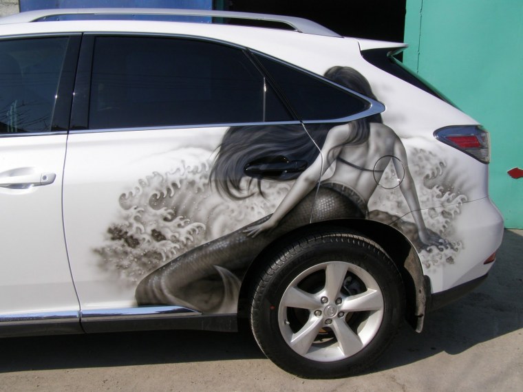 Аэрография на машине