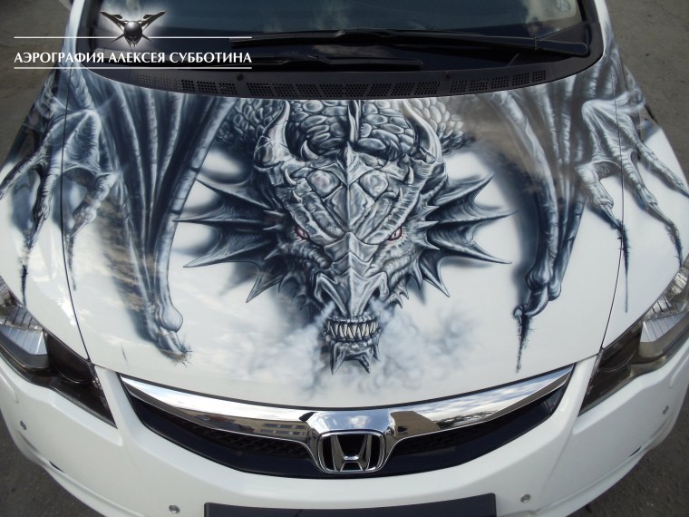 Аэрография на машине