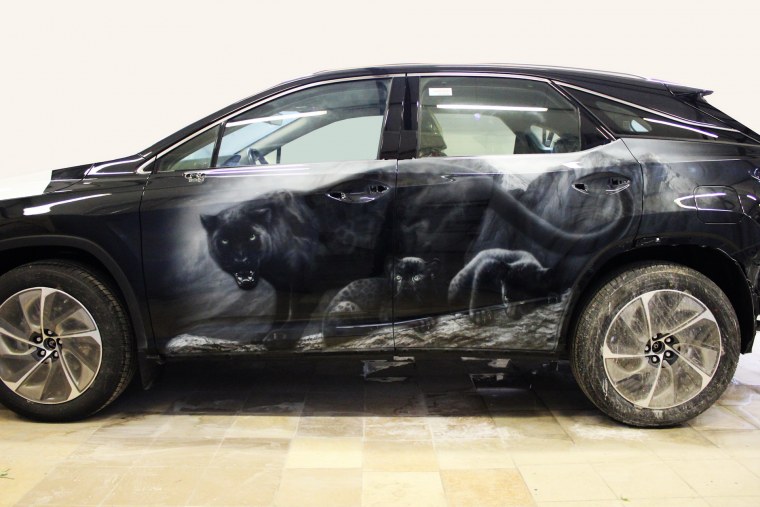 Аэрография на машине