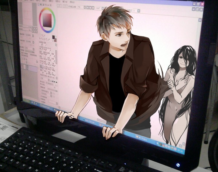 Эрен Йегер за стеклом