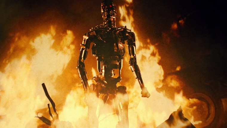 Сара Коннор у забора