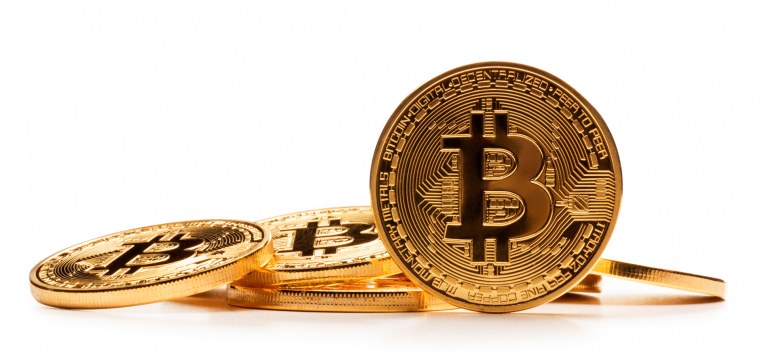 Bitcoin на прозрачном фоне