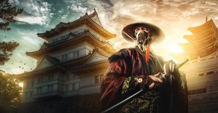 Японская маска демона Ханья