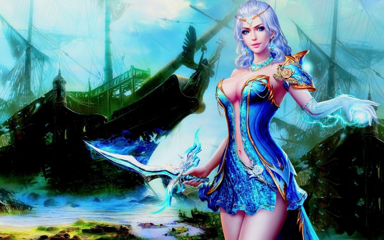 Стройная девушка фэнтези