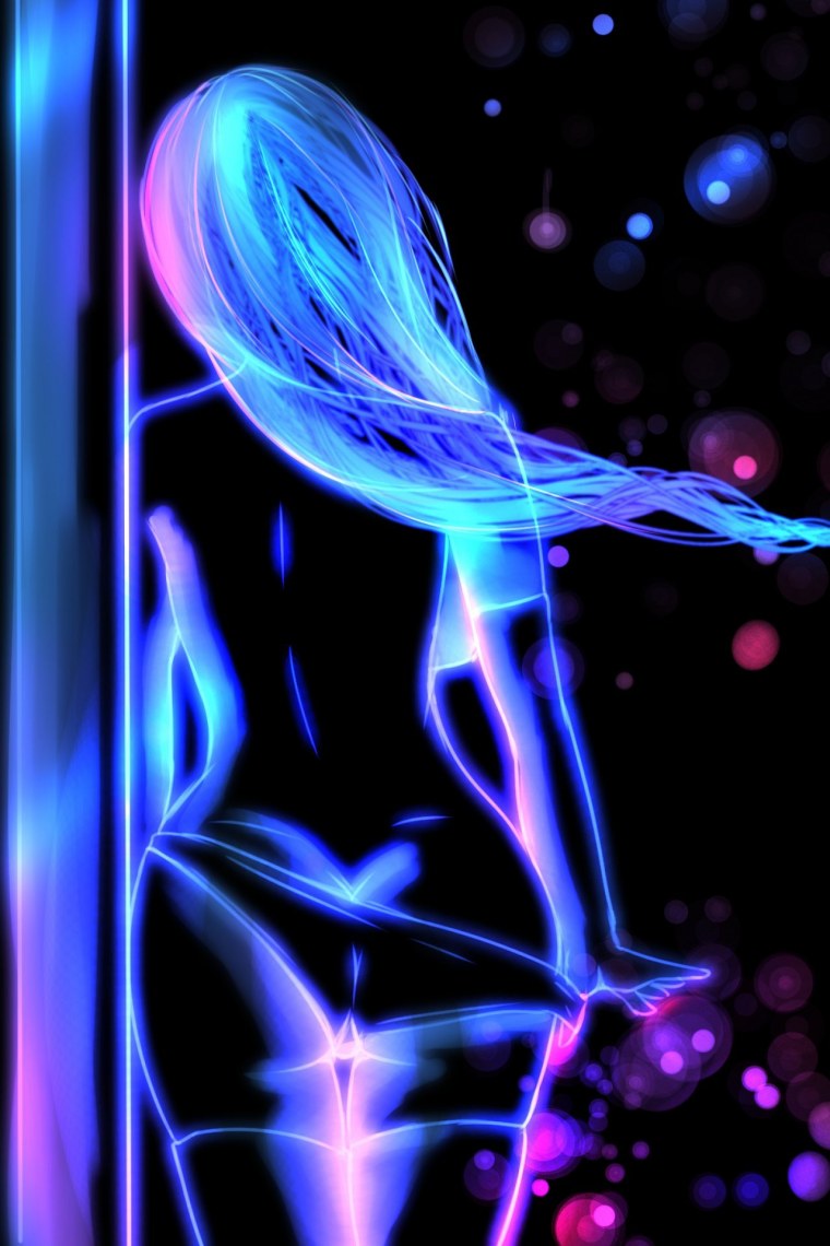 Девушка в неоне