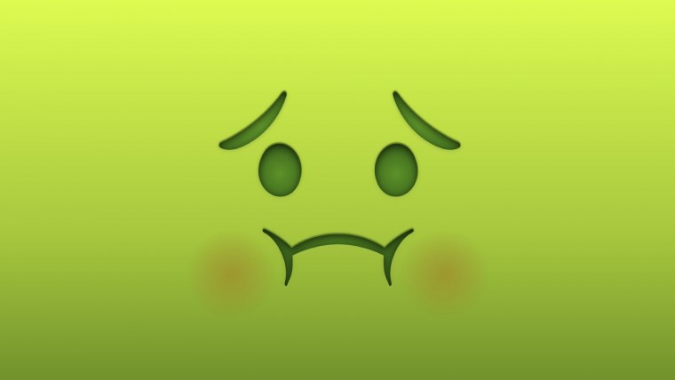 Зеленые смайлики на черном фоне