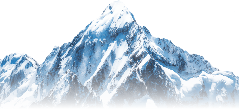 Горы на белом фоне