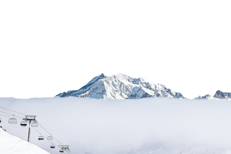 Горы на белом фоне