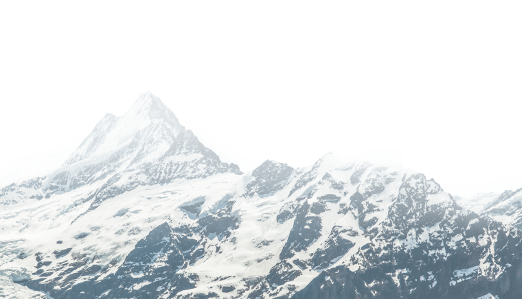 Горы на белом фоне