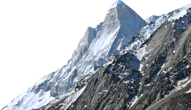 Горы на белом фоне