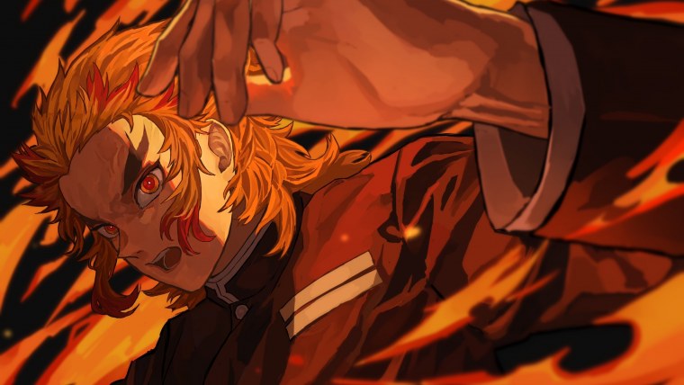 Аниме клинок рассекающий демонов Ренгоку