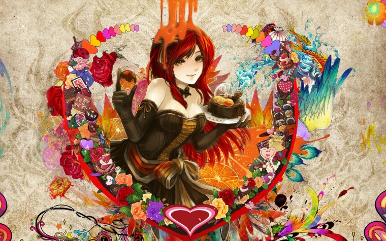 Аниме девушка блондинка с голубыми глазами