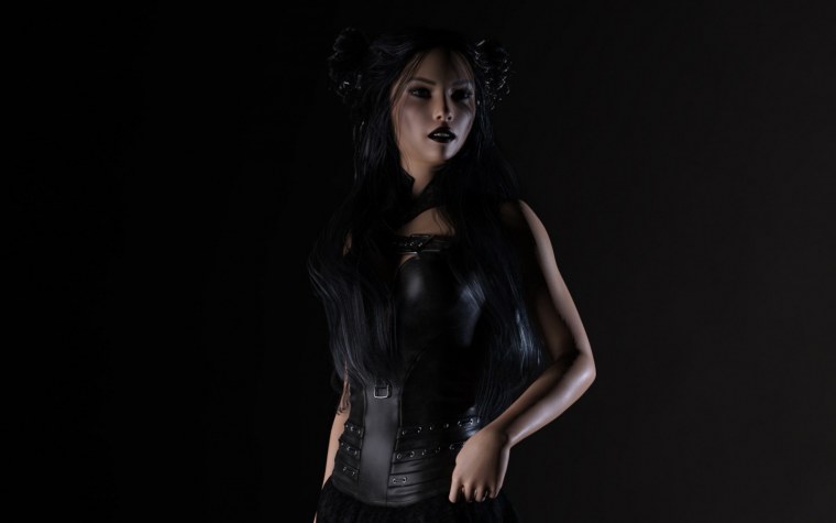 Тёмные обои девушки