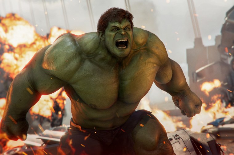 Друг Халка с зелеными волосами