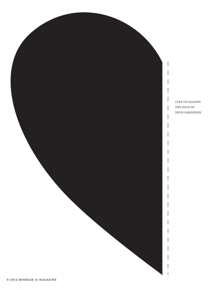 Половина сердца для печати