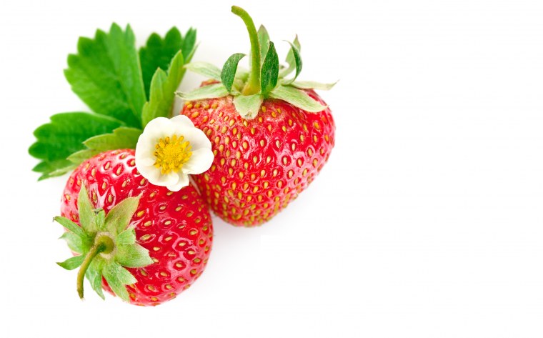 Клубника на прозрачном фоне