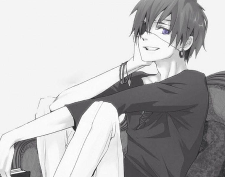 Аниме парень скучно