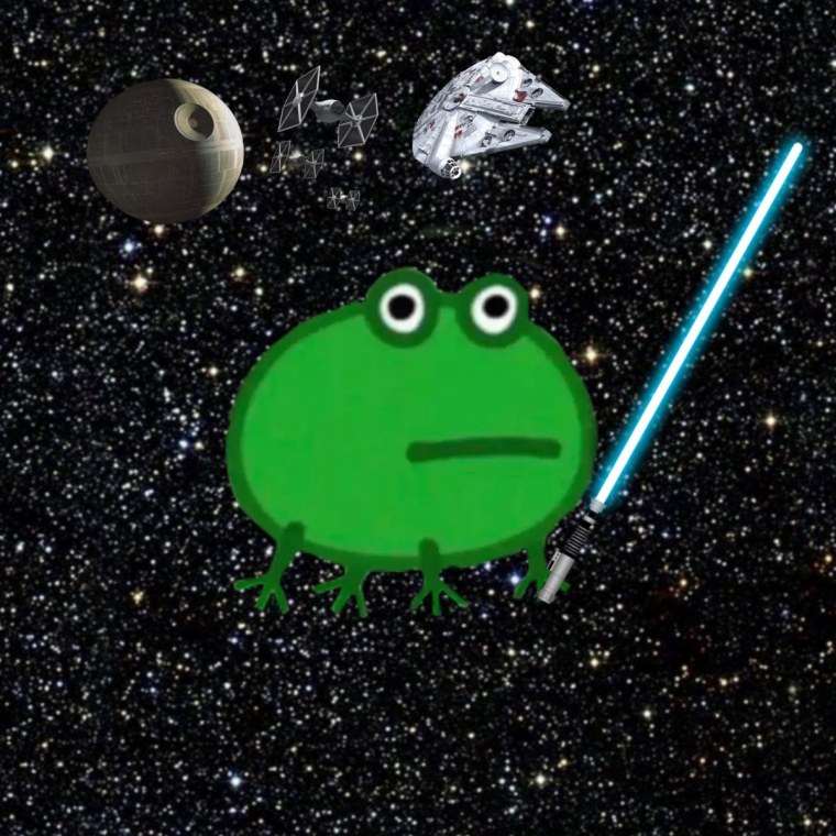 Лягушка на зеленом фоне