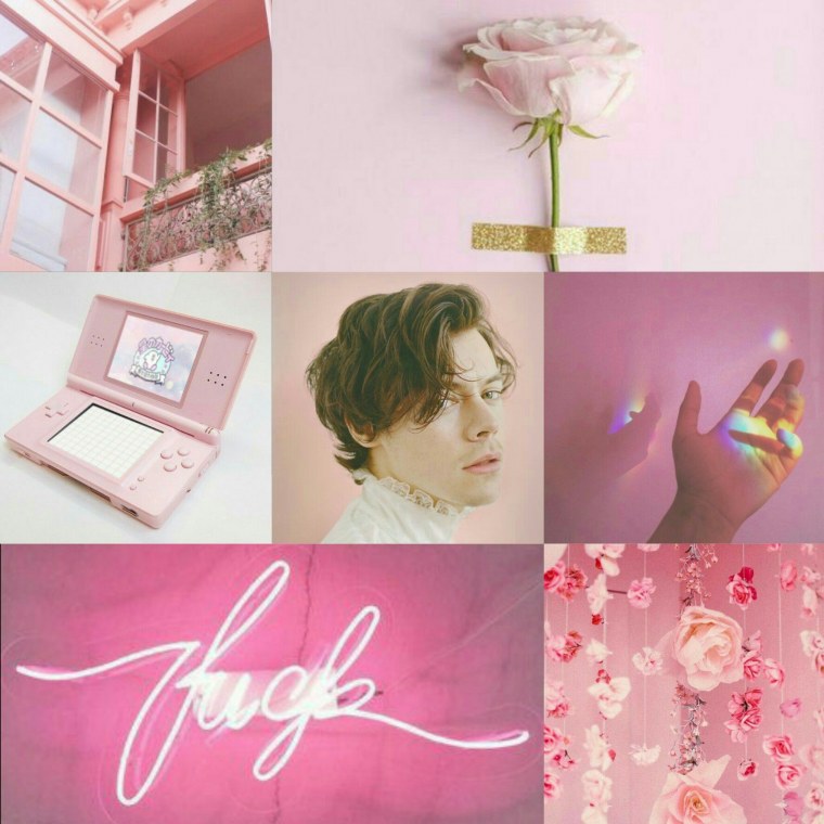 Розовая Эстетика на стену