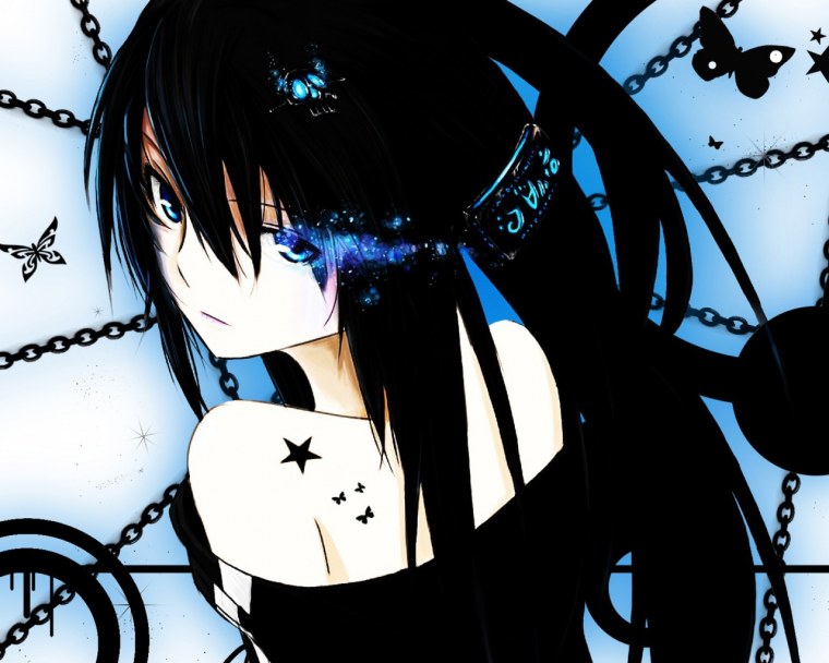 Аниме персонажи с черными волосами