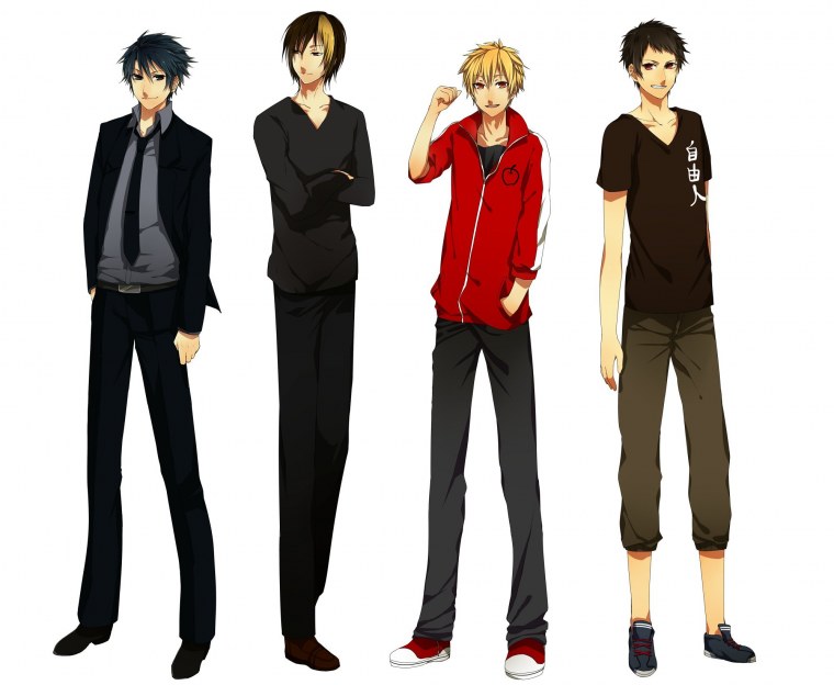 Референс волос аниме парней