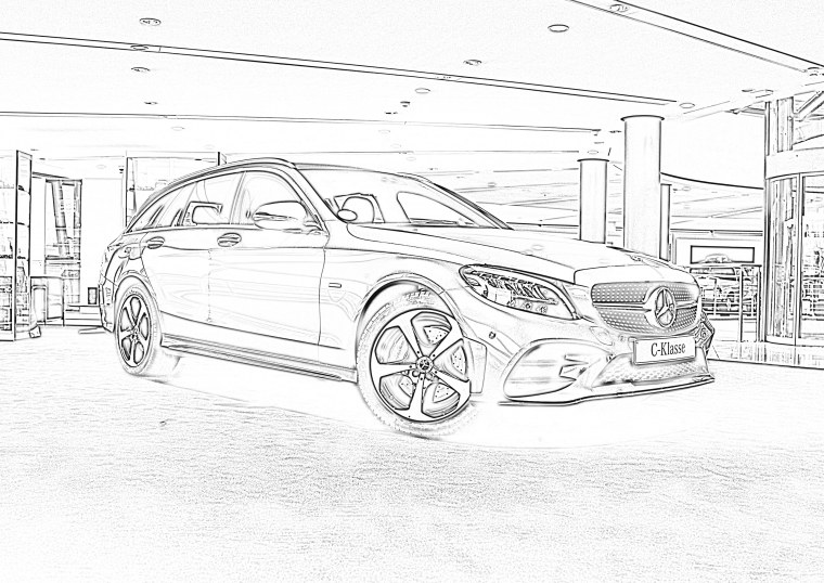 Раскраска Мерседес СЛС АМГ