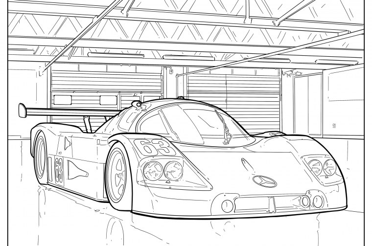 Раскраска Мерседес е63 АМГ