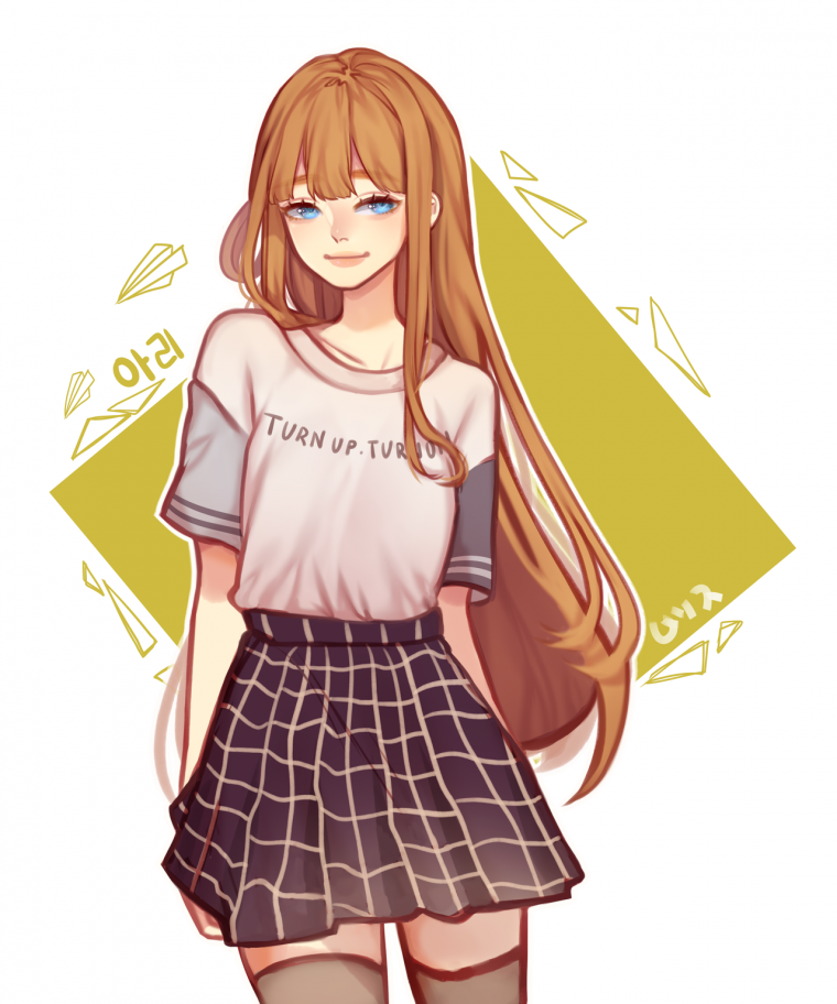 Девочка арт в полный рост