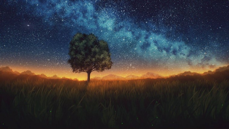 Декоративный фантастический пейзаж