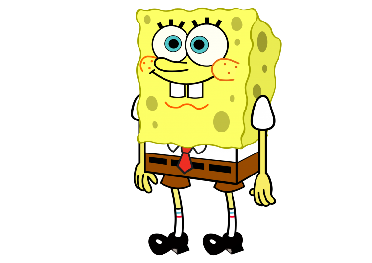 Спанч Боб на белом фоне