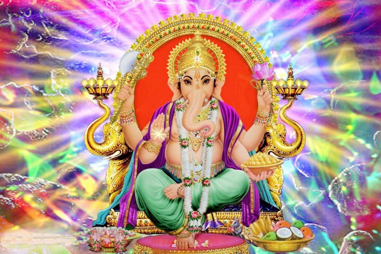 Знак ом на синем фоне