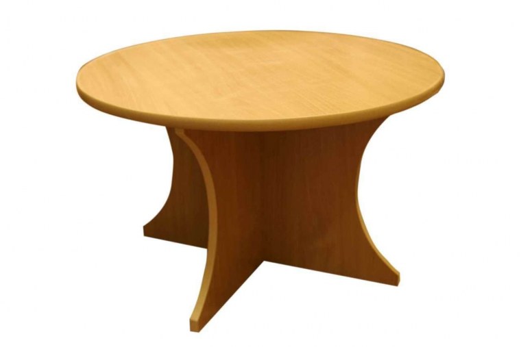 Круглый стол на белом фоне